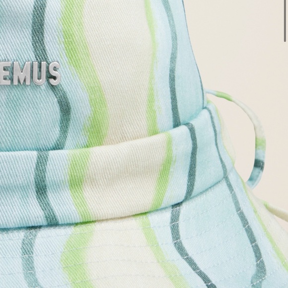 NWT Jacquemus Bucket Hat Le Bob Gadjo Unisex in Blue / Grey Stripe Le Raphia - Picture 11 of 14